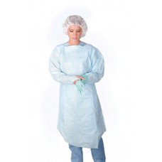 Polyethylene Thumb Loop Style Isolation Gowns,Blue,X-Large - CS (75 EA)