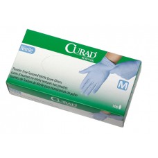 Curad Powder-Free Latex-Free Nitrile Exam Gloves,Blue,Small - BX (100 EA)