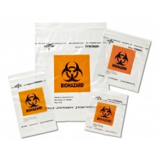 Zip-Style Biohazard Specimen Bags,Clear