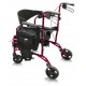 Combination Rollator/Transport Chair,Red