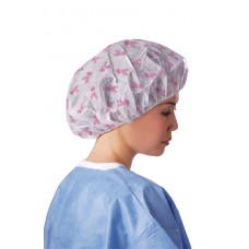 Pro Series Bouffant Caps,Pink Ribbon,Regular/Large - CS (500 EA)