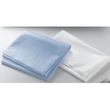 Disposable Tissue/Poly Flat Bed Sheets,Blue - CS (50 EA)