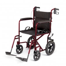 Deluxe Aluminum Transport Chairs,Red