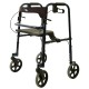 Rollator Blue Tall Adult Rollite with 8" casters, handbrakes, backrest, and flip-down seat.