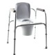 Commode All-In-One Gray Coated Steel Commode offers a 300lbs weight capacity. 