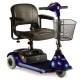 Blue 3-wheel Microportable Lynx featuring a new plush seat!