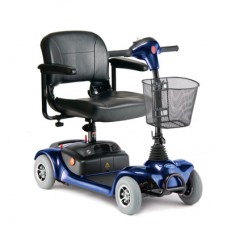 Blue 4-wheel Microportable Lynx featuring a new plush seat!