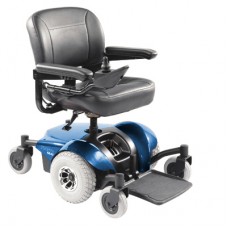 Wheelchair Deep Blue M41 featuring a 18"W x 17"D Medium Back Fold-Down Seat.
