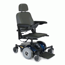 Wheelchair Deep Blue M41 featuring a 18"W x 18"D Semi-Recline Van Seat with a Solid Base.