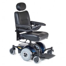 Wheelchair Deep Blue M41 featuring a 16"W x 16"D Semi-Recline Office Style Seat.