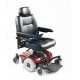 Wheelchair Candy Red M41 featuring a 18"W x 18"D Semi-Recline Office Style Seat. 
