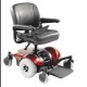 Wheelchair Candy Red M41 featuring a 18"W x 17"D Medium Back Fold-Down Seat.