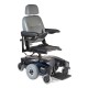 Wheelchair Deep Blue Pearl M51 featuring a 16"W x 16"D Semi-Recline Van Seat with a Solid Seat Base.