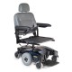 Wheelchair Deep Blue Pearl M51 featuring a 20"W x 18"D Semi-Recline Van Seat with a Solid Seat Base.