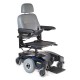 Wheelchair Deep Blue Pearl M51 featuring a 18"W x 18"D Semi-Recline Van Seat with a Solid Base.
