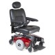 Wheelchair Candy Red Pearl M51 featuring a 20"W x 18"D Captain's Seat. 