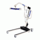 Battery powered full body patient lift with a 600 lb weight capacity and powered low base