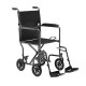 Wheelchair transport 17" seat width, with Footrests